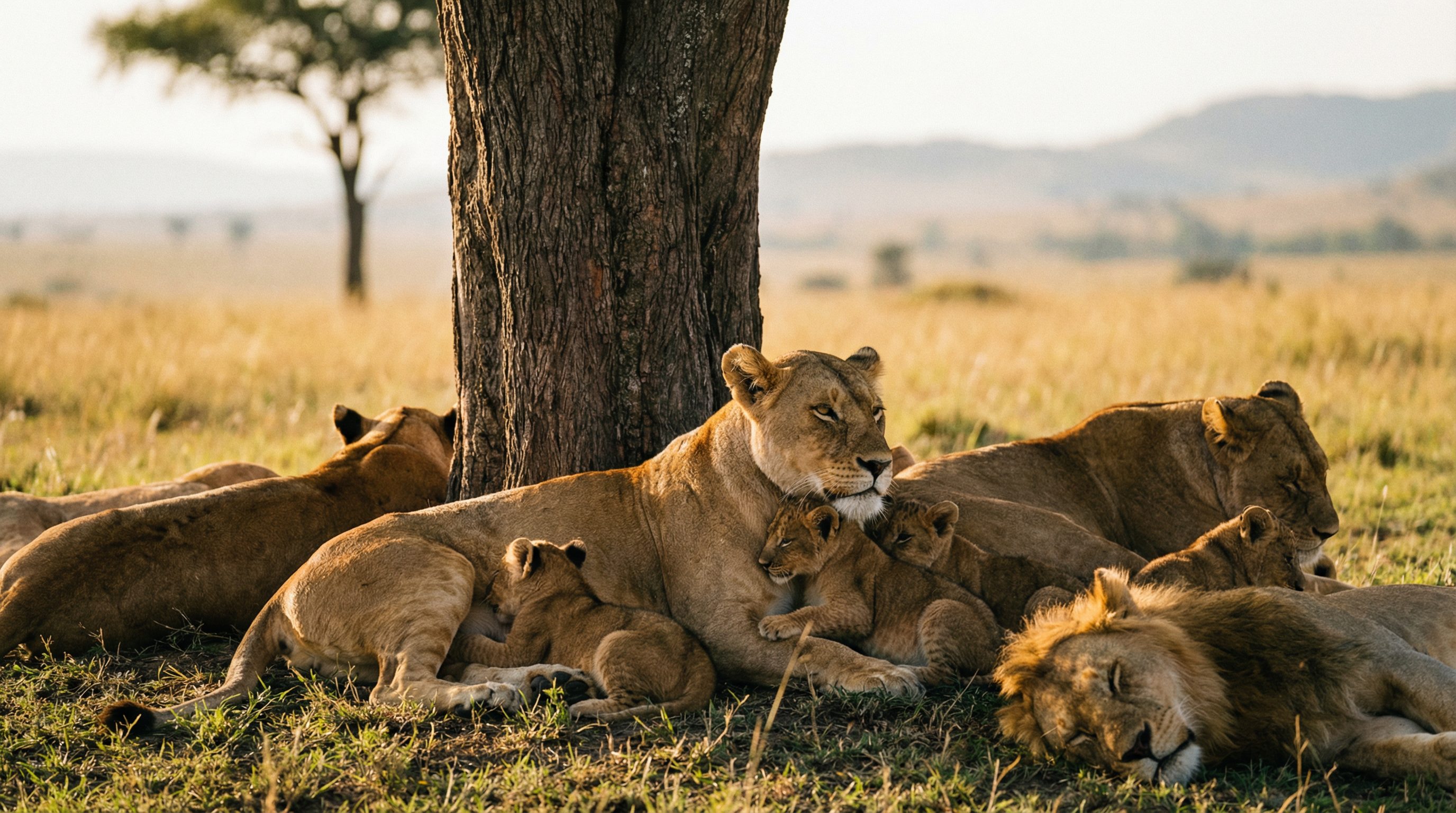 抖音揭秘视频：非洲狮群日常生活纪录片